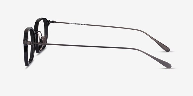 Lampito Noir AcétateMontures de lunettes de vue d'EyeBuyDirect, Vue de Côté