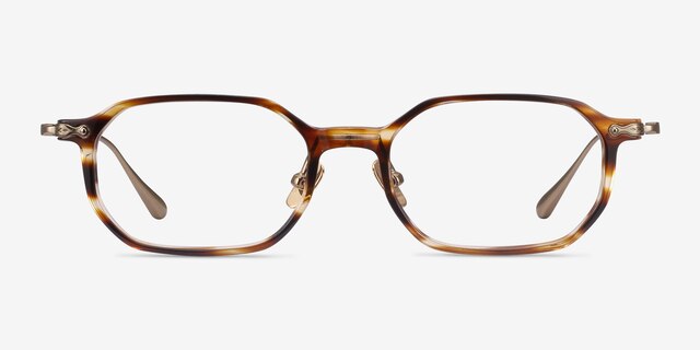 Lampito Striped AcetateEyeglass Frames from EyeBuyDirect, Front View