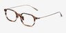 Lampito Striped AcetateEyeglass Frames from EyeBuyDirect, Angle View