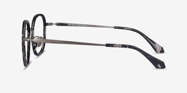 Beyond Gray Floral AcetateEyeglass Frames from EyeBuyDirect, Side View