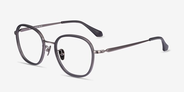 Beyond Gray AcetateEyeglass Frames from EyeBuyDirect, Angle View
