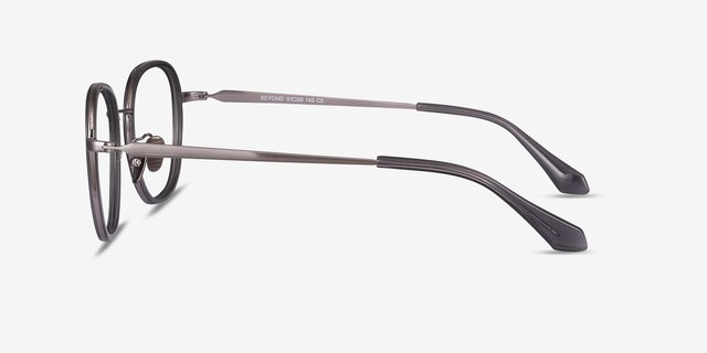 Beyond Gray AcetateEyeglass Frames from EyeBuyDirect, Side View
