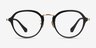 Impact Black AcetateEyeglass Frames from EyeBuyDirect, Front View