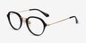 Impact Black AcetateEyeglass Frames from EyeBuyDirect, Angle View