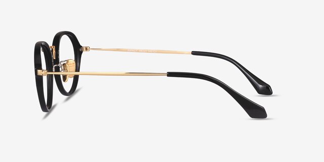 Impact Black AcetateEyeglass Frames from EyeBuyDirect, Side View