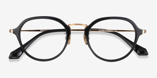 Impact Black AcetateEyeglass Frames from EyeBuyDirect, Closed View