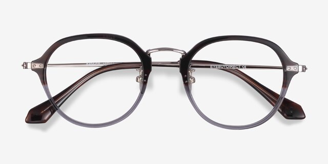 Impact Striped AcetateEyeglass Frames from EyeBuyDirect, Closed View