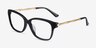 Ouro Black Golden AcetateEyeglass Frames from EyeBuyDirect, Angle View