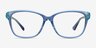 Ouro Blue AcetateEyeglass Frames from EyeBuyDirect, Front View