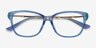 Ouro Blue AcetateEyeglass Frames from EyeBuyDirect, Closed View