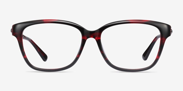 Ouro Red AcetateEyeglass Frames from EyeBuyDirect, Front View