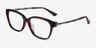 Ouro Red AcetateEyeglass Frames from EyeBuyDirect, Angle View
