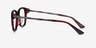 Ouro Red AcetateEyeglass Frames from EyeBuyDirect, Side View
