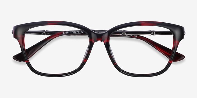 Ouro Red AcetateEyeglass Frames from EyeBuyDirect, Closed View