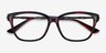 Ouro Red AcetateEyeglass Frames from EyeBuyDirect, Closed View