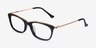 Sina Black Golden AcetateEyeglass Frames from EyeBuyDirect, Angle View