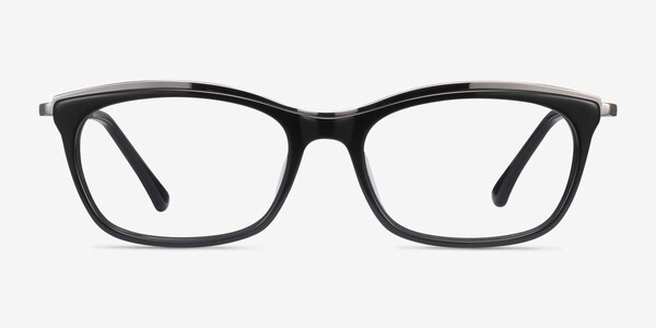 Sina Black Silver Acétate Montures de lunettes de vue