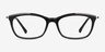 Sina Black Silver AcetateEyeglass Frames from EyeBuyDirect, Front View