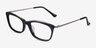 Sina Black Silver AcetateEyeglass Frames from EyeBuyDirect, Angle View
