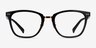 Biblio Noir Acetate-metalMontures de lunettes de vue d'EyeBuyDirect, Vue de Face