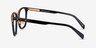 Biblio Noir Acetate-metalMontures de lunettes de vue d'EyeBuyDirect, Vue de Côté