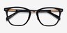 Biblio Noir Acetate-metalMontures de lunettes de vue d'EyeBuyDirect, Vue Rapprochée