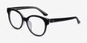 Vee Black AcetateEyeglass Frames from EyeBuyDirect, Angle View
