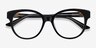 Vee Black AcetateEyeglass Frames from EyeBuyDirect, Closed View