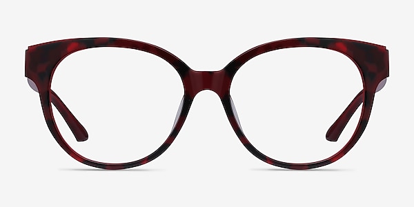Vee Red Floral Acetate Eyeglass Frames
