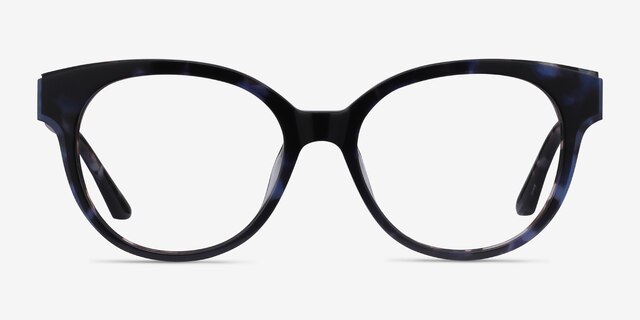 Vee Blue Floral AcetateEyeglass Frames from EyeBuyDirect, Front View