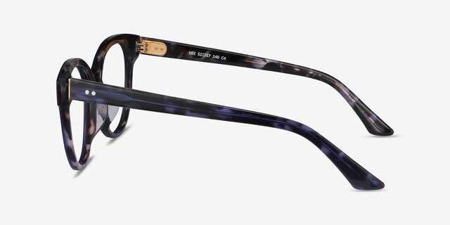 Vee Blue Floral AcetateEyeglass Frames from EyeBuyDirect, Side View