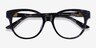 Vee Blue Floral AcetateEyeglass Frames from EyeBuyDirect, Closed View