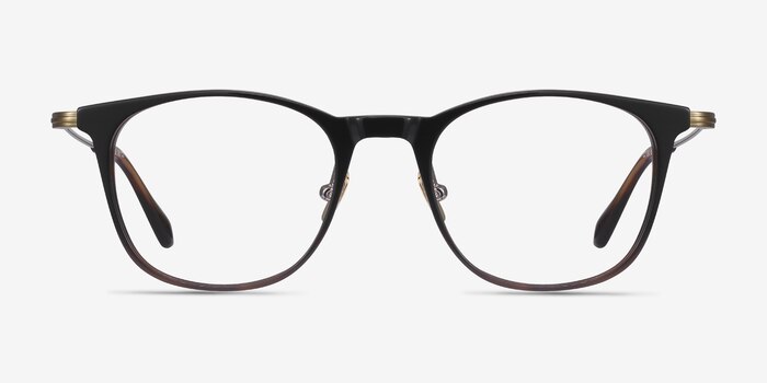 Walker Black Brown Acetate-metal Montures de lunettes de vue d'EyeBuyDirect