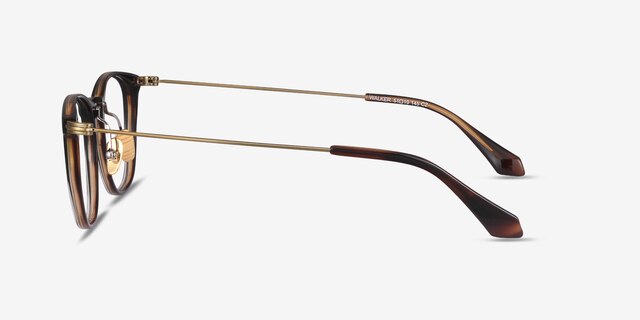 Walker Black Brown Acetate-metalMontures de lunettes de vue d'EyeBuyDirect, Vue de Côté