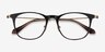 Walker Black Brown Acetate-metalMontures de lunettes de vue d'EyeBuyDirect, Vue Rapprochée
