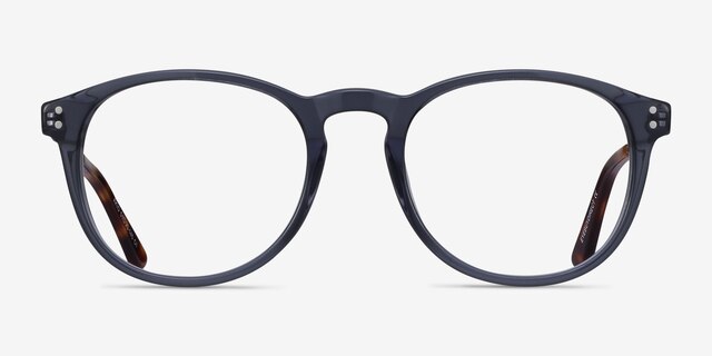 Akio Gray Acetate-metalEyeglass Frames from EyeBuyDirect, Front View