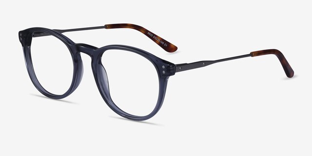 Akio Gray Acetate-metalEyeglass Frames from EyeBuyDirect, Angle View