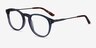Akio Gray Acetate-metalEyeglass Frames from EyeBuyDirect, Angle View
