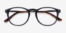 Akio Gray Acetate-metalEyeglass Frames from EyeBuyDirect, Closed View