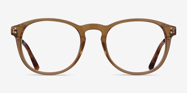 Akio Yellow Acetate-metalEyeglass Frames from EyeBuyDirect, Front View