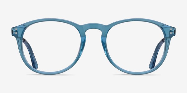 Akio Bleu Acetate-metal Montures de lunettes de vue