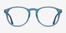 Akio Blue Acetate-metalEyeglass Frames from EyeBuyDirect, Front View