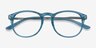 Akio Blue Acetate-metalEyeglass Frames from EyeBuyDirect, Closed View