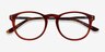 Akio Orange Acetate-metalEyeglass Frames from EyeBuyDirect, Closed View