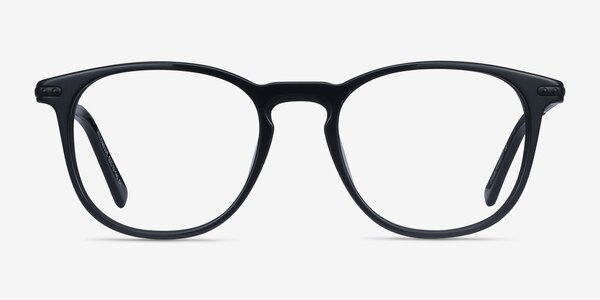 Villeneuve Noir Acetate-metal Montures de lunettes de vue