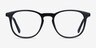 Villeneuve Black Acetate-metalEyeglass Frames from EyeBuyDirect, Front View