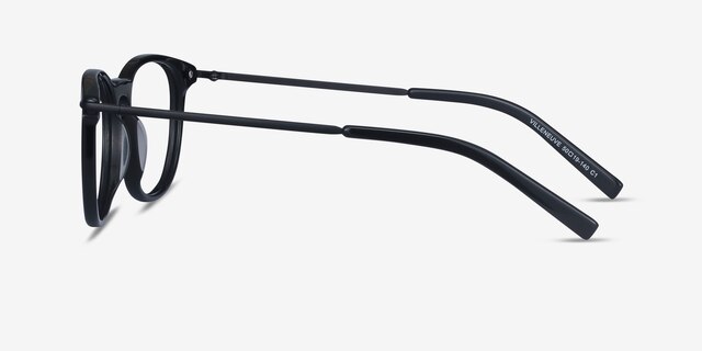 Villeneuve Black Acetate-metalEyeglass Frames from EyeBuyDirect, Side View