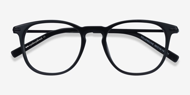 Villeneuve Black Acetate-metalEyeglass Frames from EyeBuyDirect, Closed View