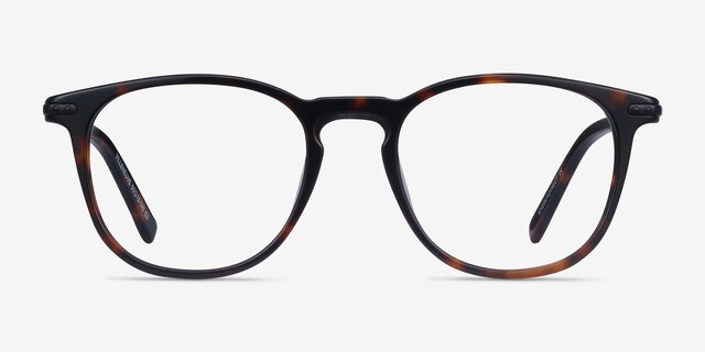 Villeneuve Dark Tortoise Acetate-metalEyeglass Frames from EyeBuyDirect, Front View