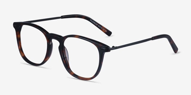 Villeneuve Dark Tortoise Acetate-metalEyeglass Frames from EyeBuyDirect, Angle View